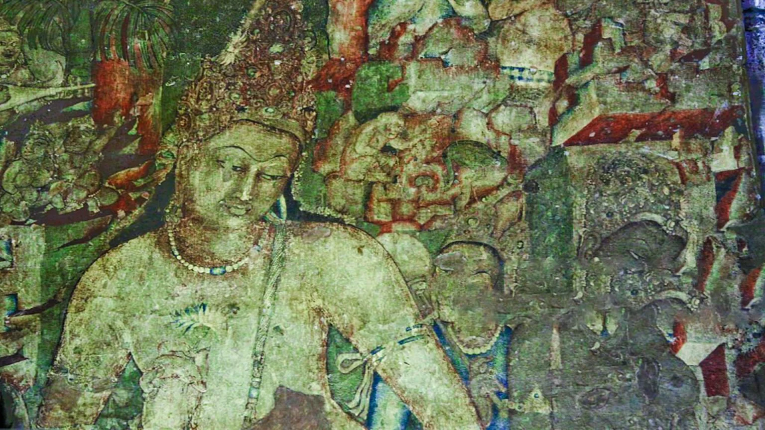 Ajanta Caves Buddha Painting Image